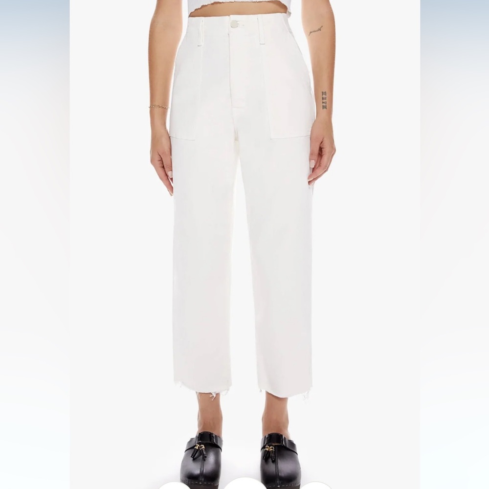 Mother - Patch Pocket Private Ankle Fray in Fairest of Then All Size 34 NWT